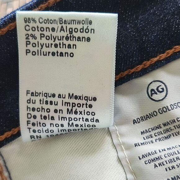 AG Adriano Goldschmied The Farrah High Rise Skinny Ankle Dark Blue Was Jeans, 26 - Picture 11 of 11